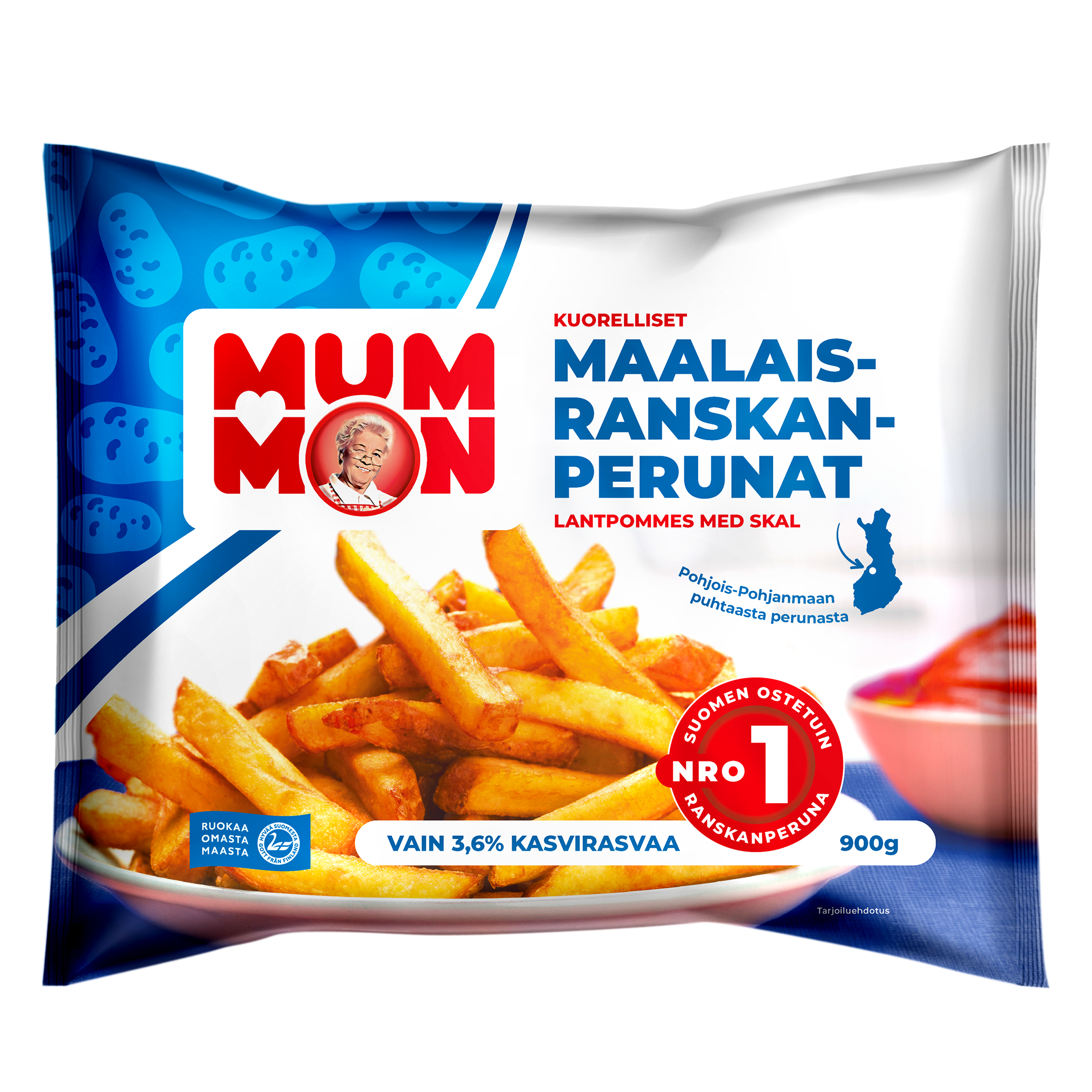 Mummon kuorelliset Maalaisranskanperunat 900 g